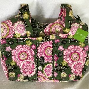 NWT Vera Bradley Laptop Carryall - pink, green